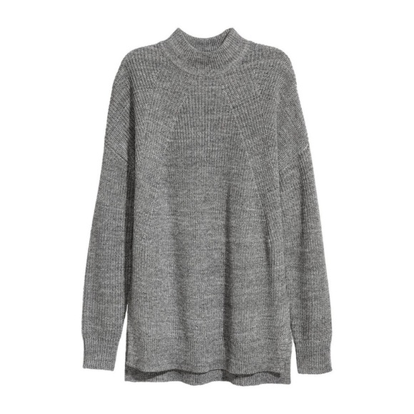 H&M dark grey mock neck sweater - Picture 1 of 6